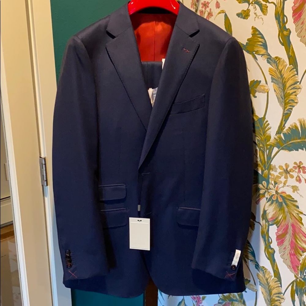 Suit Supply Sienna Single Breasted Navy Suit